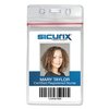 Sicurix Sicurix Sealable Cardholder, Vertical, 2 5/8 x 3 3/4, Clear, PK50 BAU47840